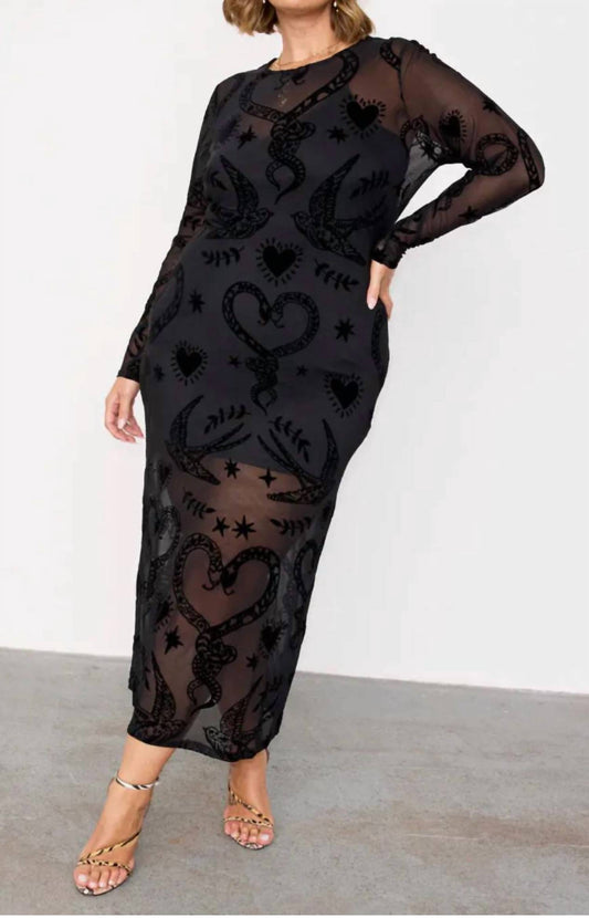 Never Fully Dressed - Swallow Romance Maxi Dress