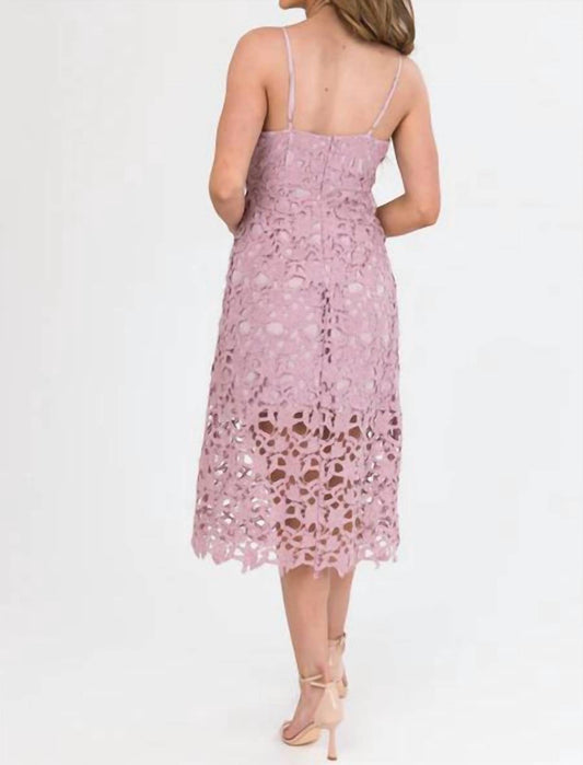 Bluivy - Evelyn Crochet Lace Midi Dress