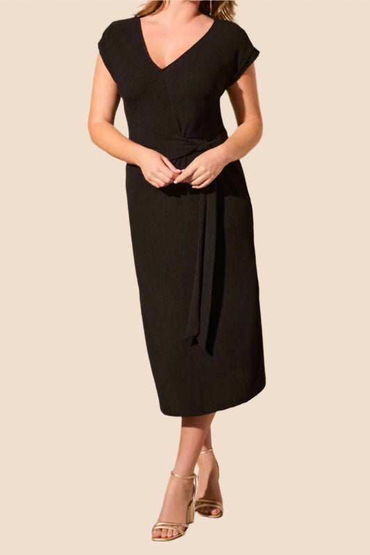 Tribal - Textured Faux Wrap Dress