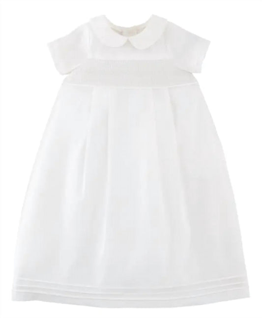 Mudpie - Baby Girl's Smocked Christening Gown