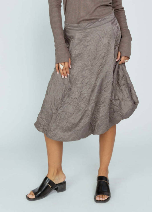 Brazeau Tricot - Cotton Silk Wrinkle Pouf Skirt