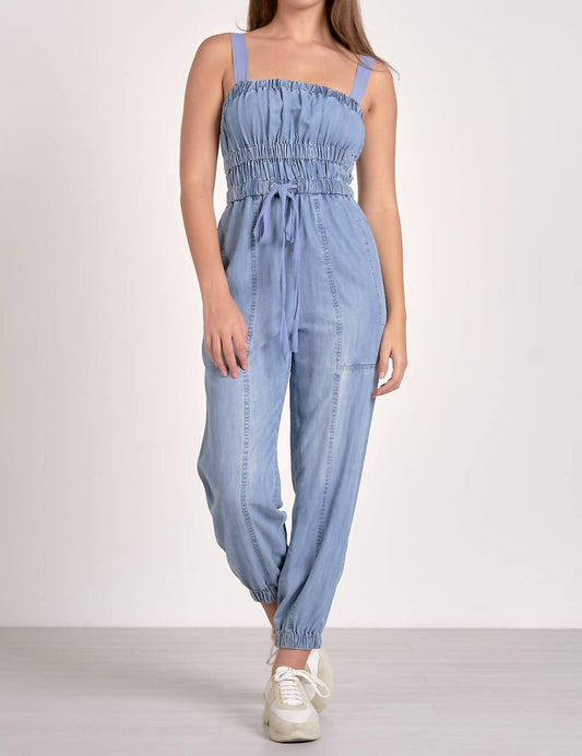 Elan - Women's Denim Tank Jumpsuit