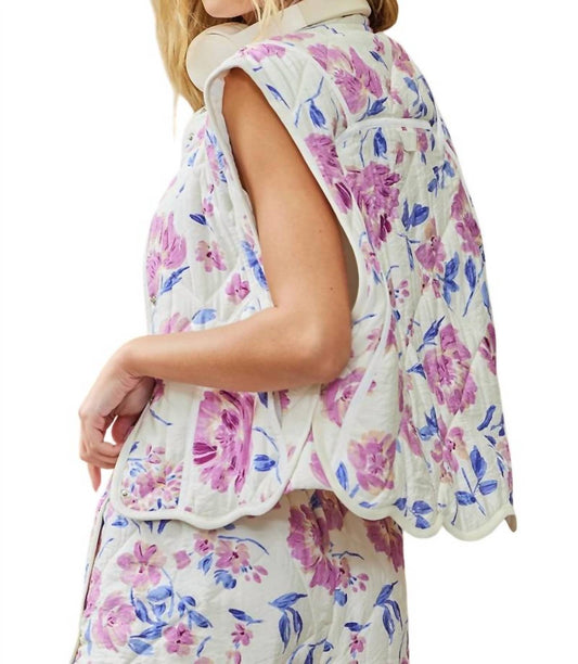 Illa Illa - Darla Quilted Escalloped Edge Vest & Short Set