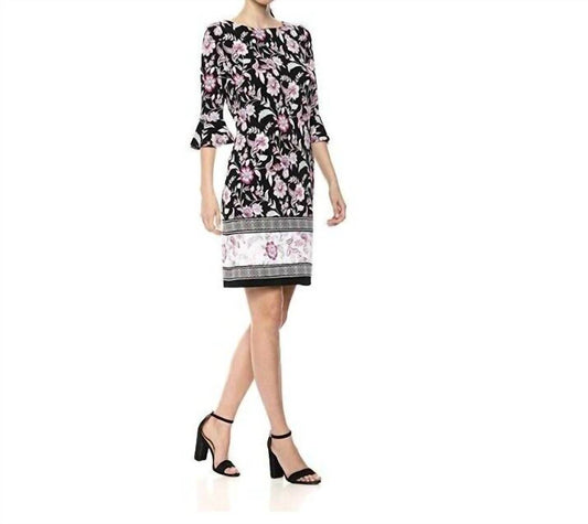 Nine West - ITY Ruffle Sleeve Above Knee Dress