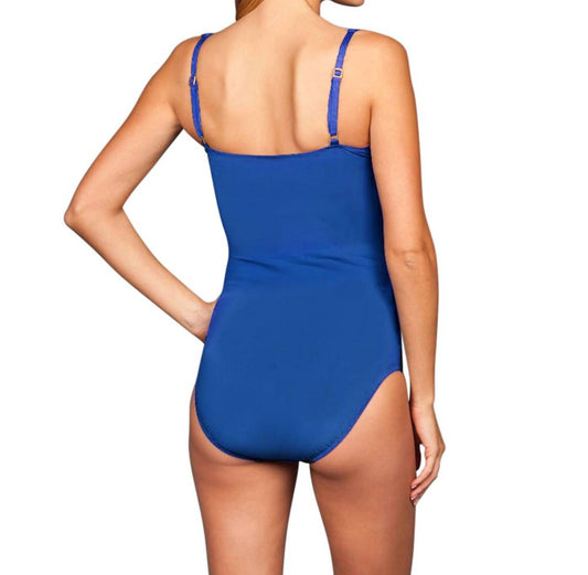 Kallure - DD-Cup Twist Front Underwire One Piece Swimsuit