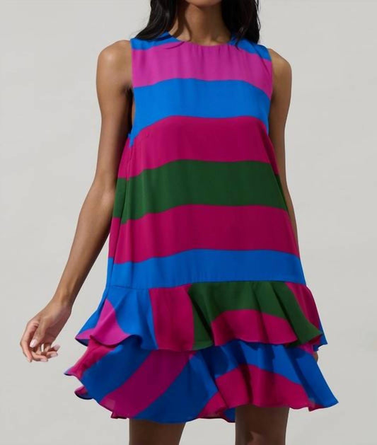 Sugarlips - Saige Striped Una Shift Mini Dress