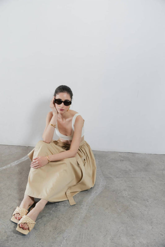 Sloan - Cotton Midi Skirt