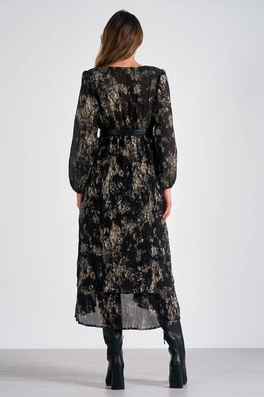 Elan - Shimmer Ruffle Dress