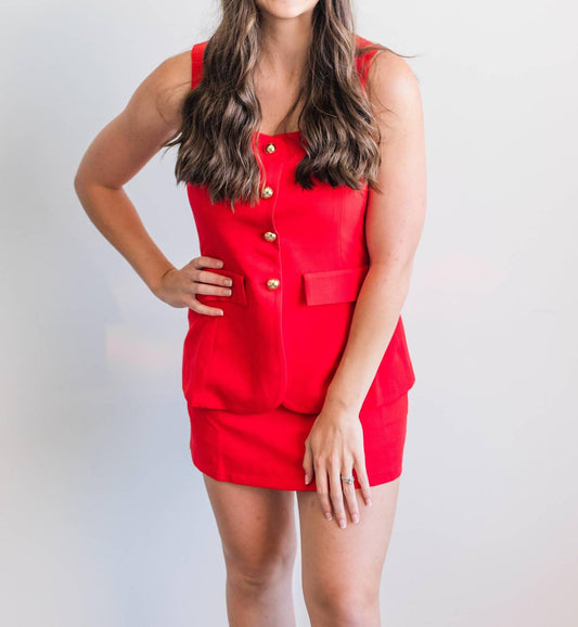 Fate - Bailey Mini Dress With Button & Built-in Shorts