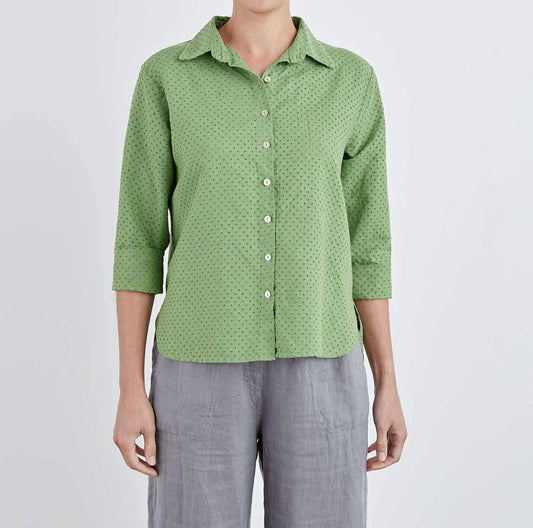 Cut Loose - Pinhole Crop Easy Shirt
