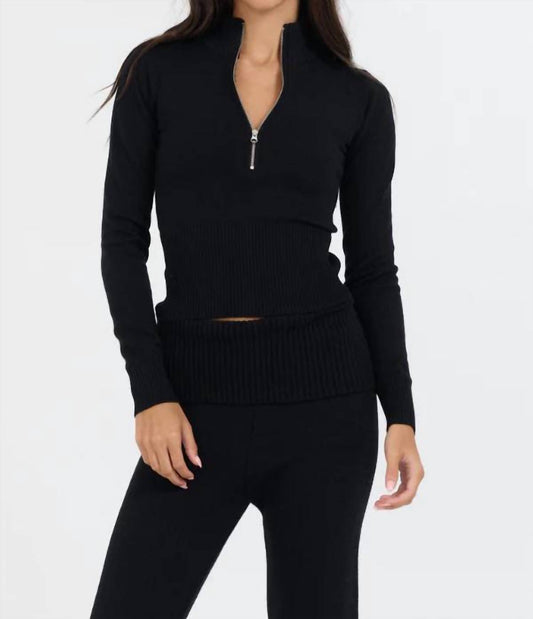 Vintage Havana - Slim Fit Knit Quarter Zip