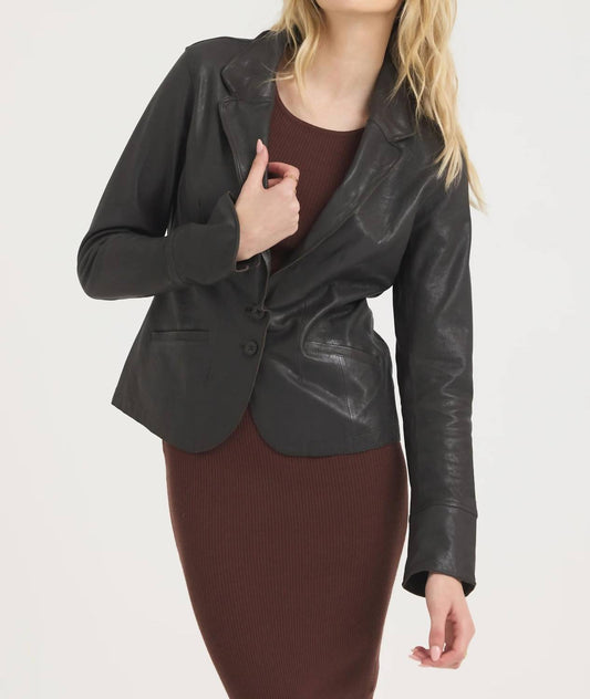 Jakett - Amelia Wrinkled Leather Blazer