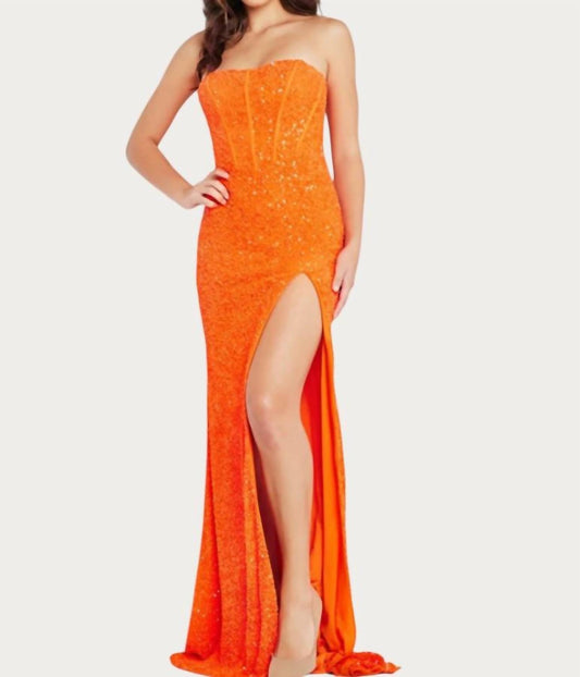 Jovani - Strapless Corset Gown