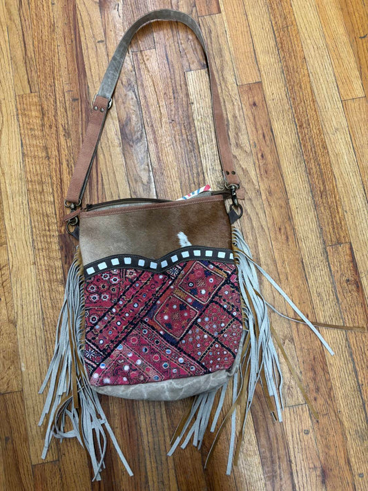 American Darling - O’hlay Hair on Hide canvas fringe bag