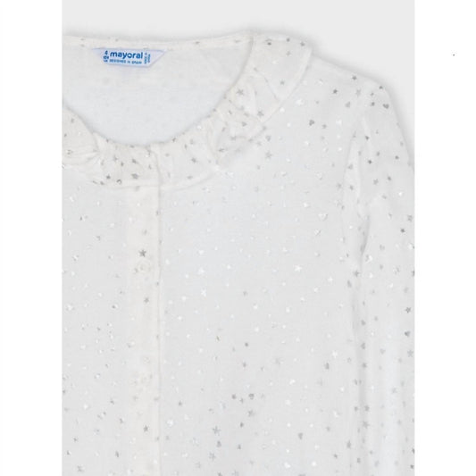 Mayoral - Stars Ruffle Collar Blouse