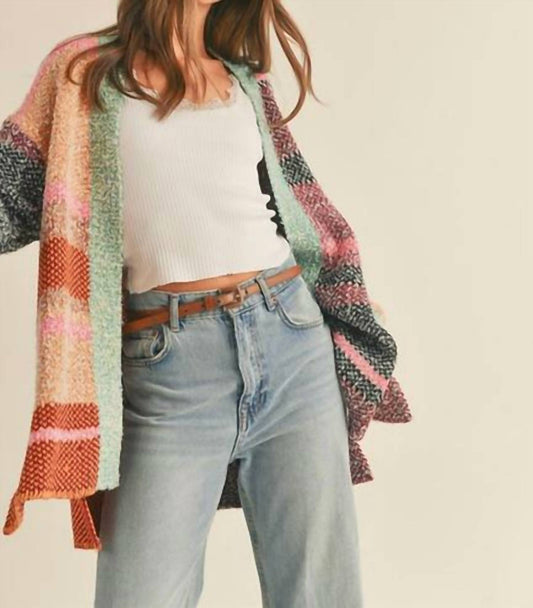 &Merci - Multicolor Abstract Long Cardigan