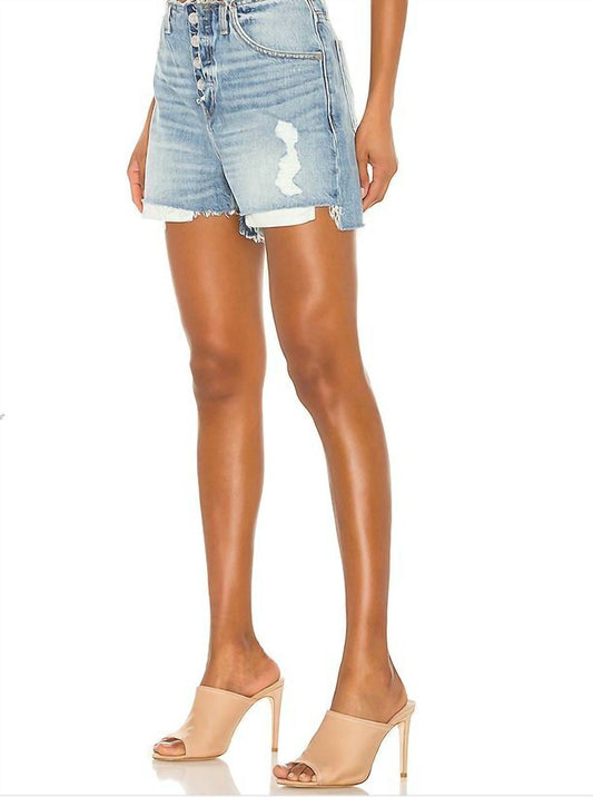 Hudson - Distressed in Ritual Wash Sloane Step Hem Shorts