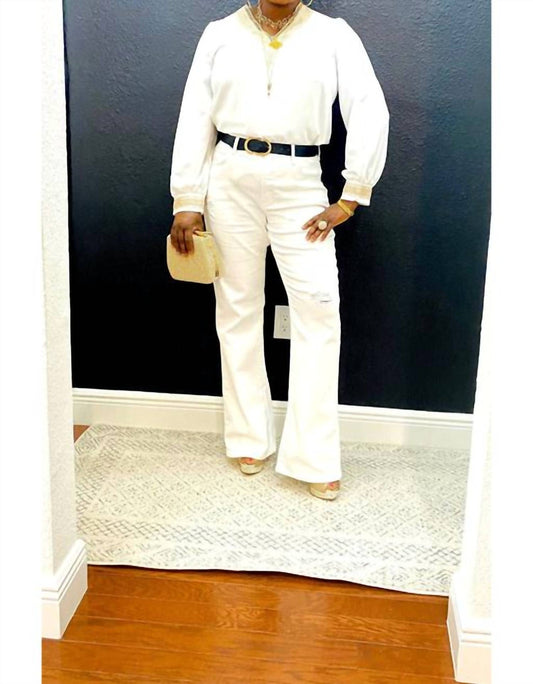 Curve Market - Distressed Bootcut Jeans