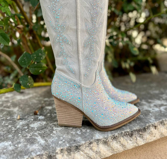 Very G - Women's Rhinestone Western Style Boots