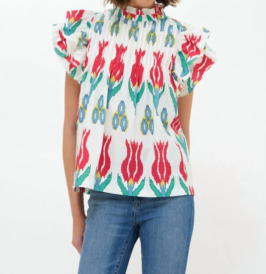 Oliphant - Pintuck Ruffle Top