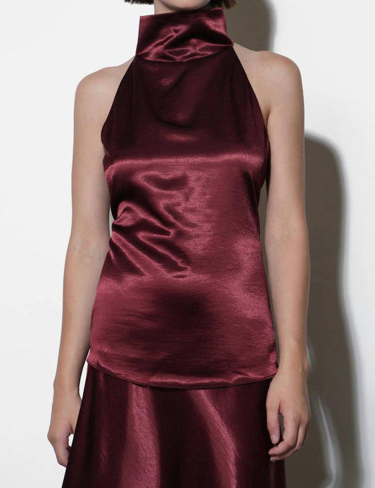 Greylin - Addison Cowl Funnel Neck Halter Top