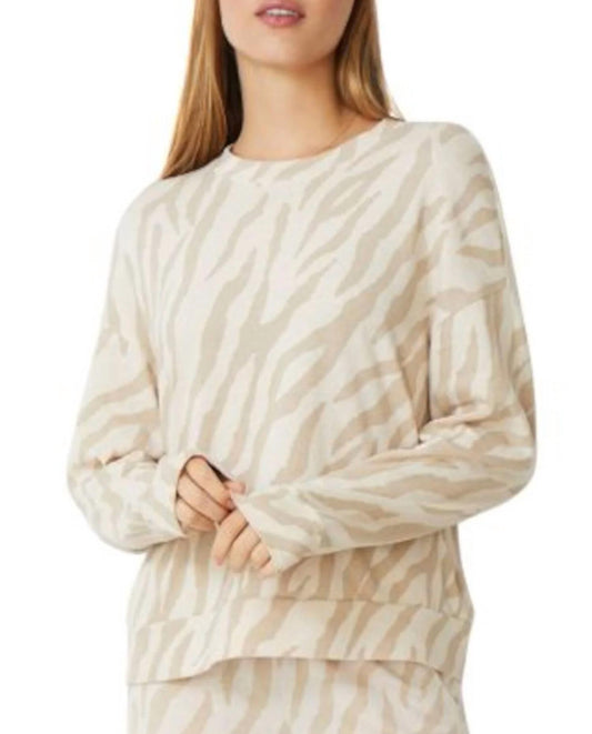 Monrow - Zebra Stripe Boxy Shirt Top