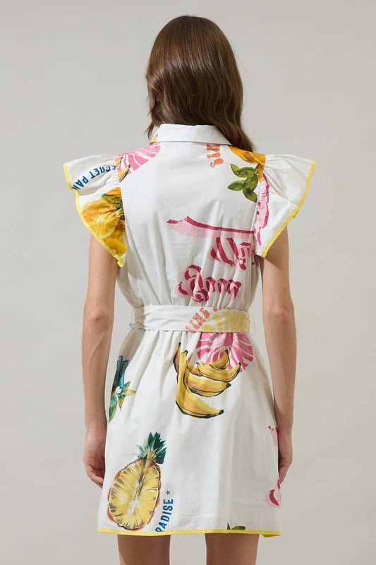 Sugarlips - Zahra Island Maia Ruffle Collared Mini Dress