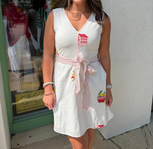 Ciebon - Countryscape Embroidery Mini Dress