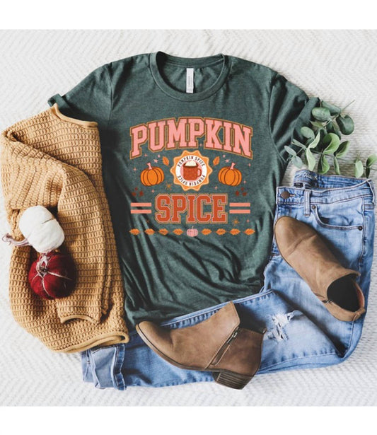 Kissed Apparel - Women's Pumpkin Spice Stripes Graphic Tee