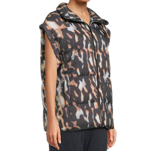 Free People - Printed In A Bubble Puffer Vest