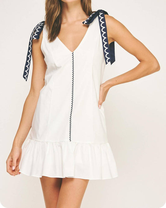 Strut & Bolt - Scallop Embroidery Mini Dress