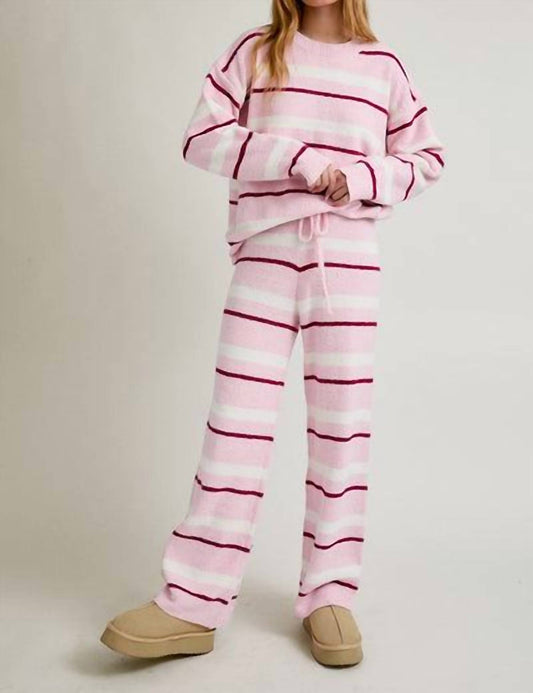 Le Lis - Casual Cool Stripe Sweater Two Piece Set
