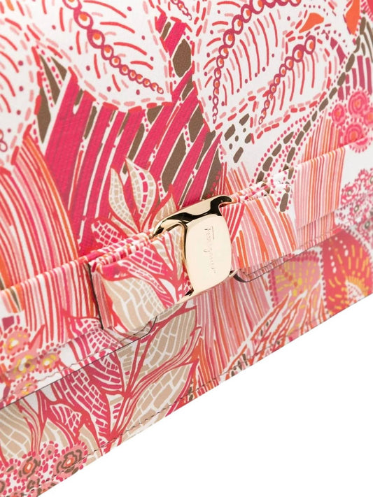 Salvatore Ferragamo - Women's Vara Floral-print Leather Satchel Bag