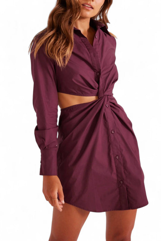 Minkpink - ALLEGRA TWISTED SHIRT DRESS