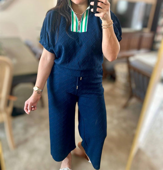 Entro - Diamond Textured Pants