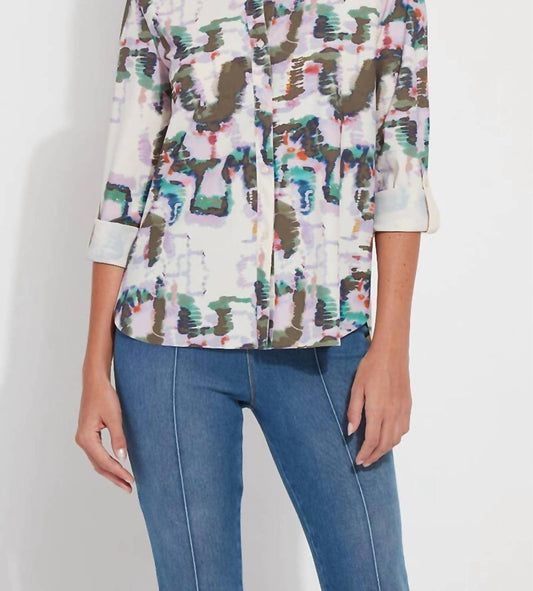 Lysse - Roll Tab Connie Print Button Down Shirt
