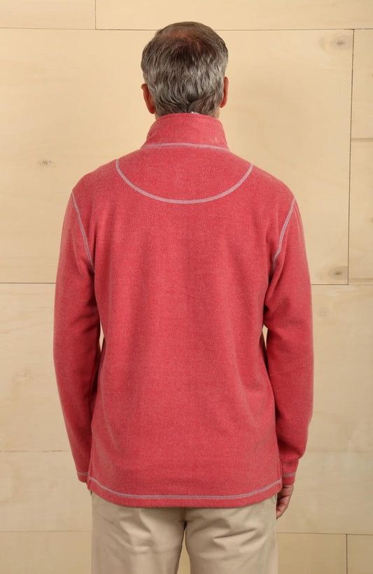 True Grit - Melange Soft Fleece Quarterzip Sweater