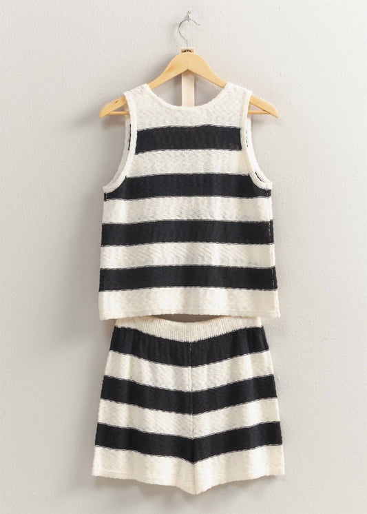 Hyfve - Women's Claire Striped Knit Short Set