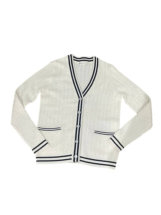 Minnie Rose - Women's Cotton Cashmere Cashmere Baby Cable Cardigan