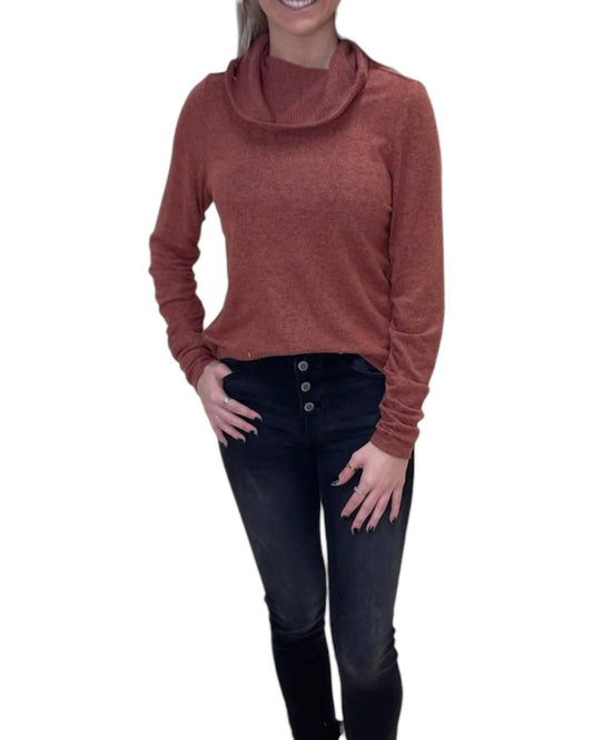 Tribal - JOSIE COWL NECK SHIRRED TOP