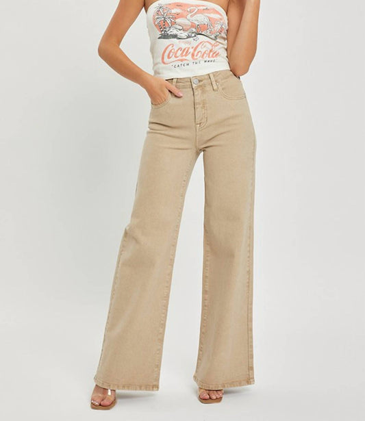 Risen - High Rise Tummy Control Wide Pants