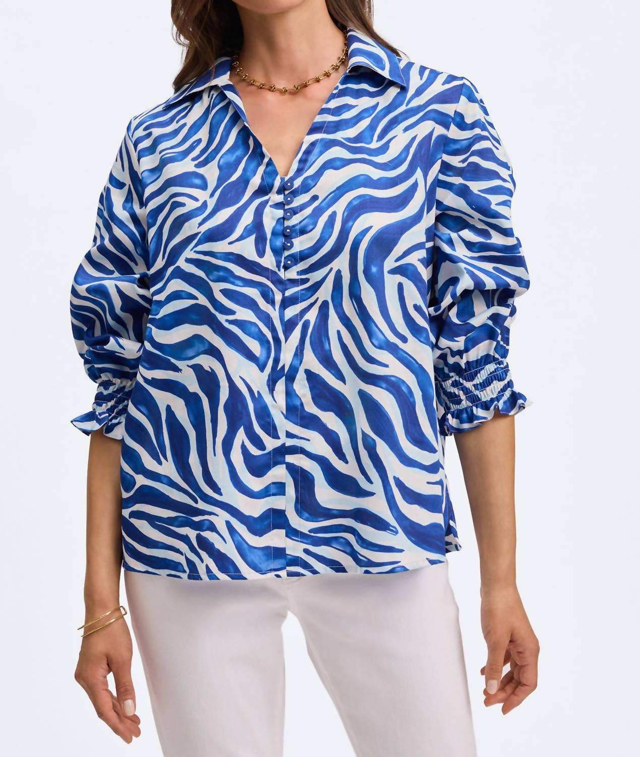 Foxcroft Alexis 3/4 Sleeve Popover Shirt – Snagged Bagged