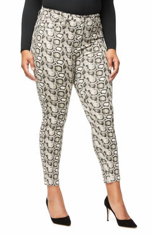 Good American - Good Waist Snake Print High Rise Skinny Jeans - Plus Size