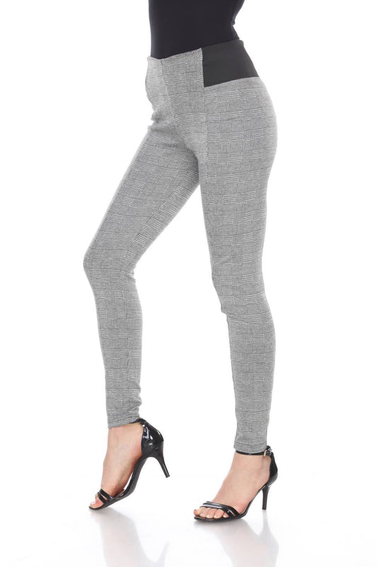 White Mark - Women's Jacquard Slim Pants