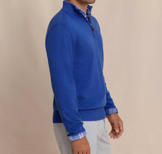 Southern Tide - Whitehaven Heather Quarter Zip Sweater