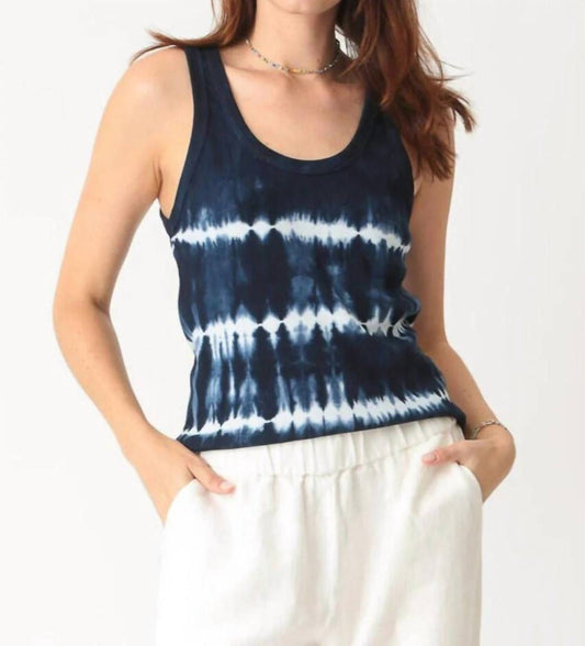 Electric & Rose - Tie-dye Linear Scoop Tank Top
