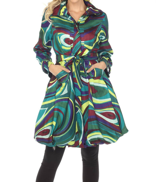 Samuel Dong - Belted Water Resistant Bubble Trench Coat