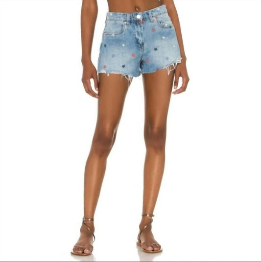 Blanknyc - Women's Star Embroidered Denim Shorts