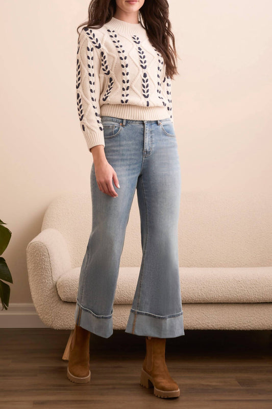Tribal - Brooke Cuffed Palazzo Jeans