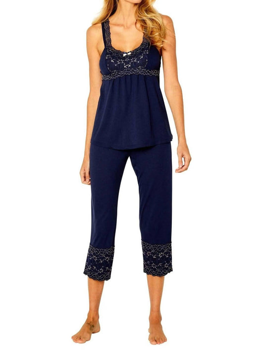 Twelve Eighty Eight - Coco Tank Camisole Cropped Pant Pajama Set